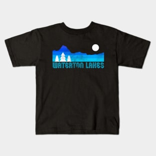 Waterton Lakes national park retro vintage Kids T-Shirt